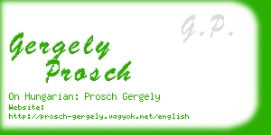 gergely prosch business card